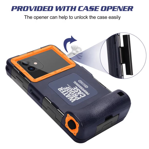 UrbanX Professional [15m/50ft] Swimming Diving Surfing Snorkeling Photo Video Waterproof Protective Case Underwater Housing for P Smart Z And all Phones Up to 6.9 Inch LCD with Lanyard