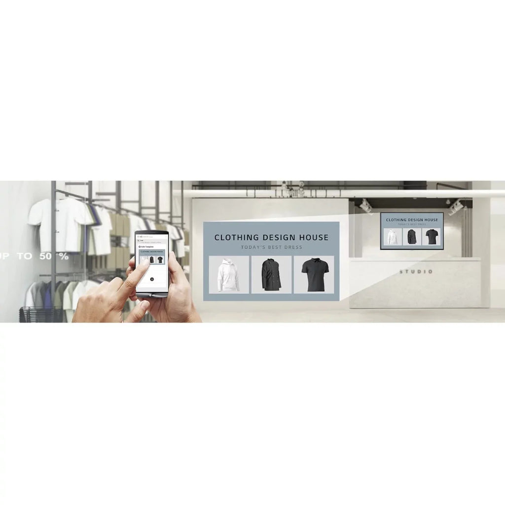 49\" LCD 4K Signage Video Monitor Display, Black