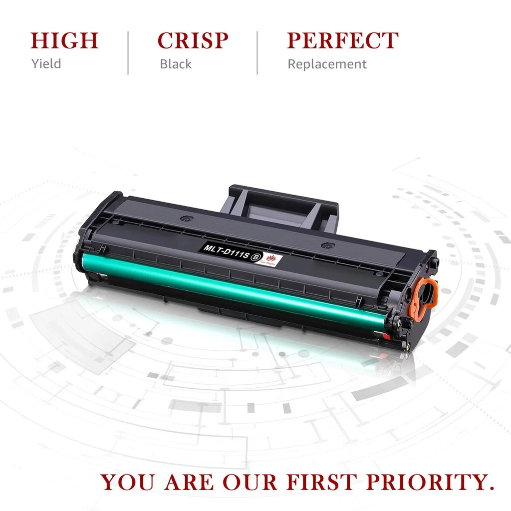Tonerkingdom 2-Pack suitable Toner Cartridge Replacement With Chip for  MLT-D111S Xpress SL-M2020 M2020W M2022W M2024 M2070W M2070F M2070FW M2026W Printer Ink (Black)