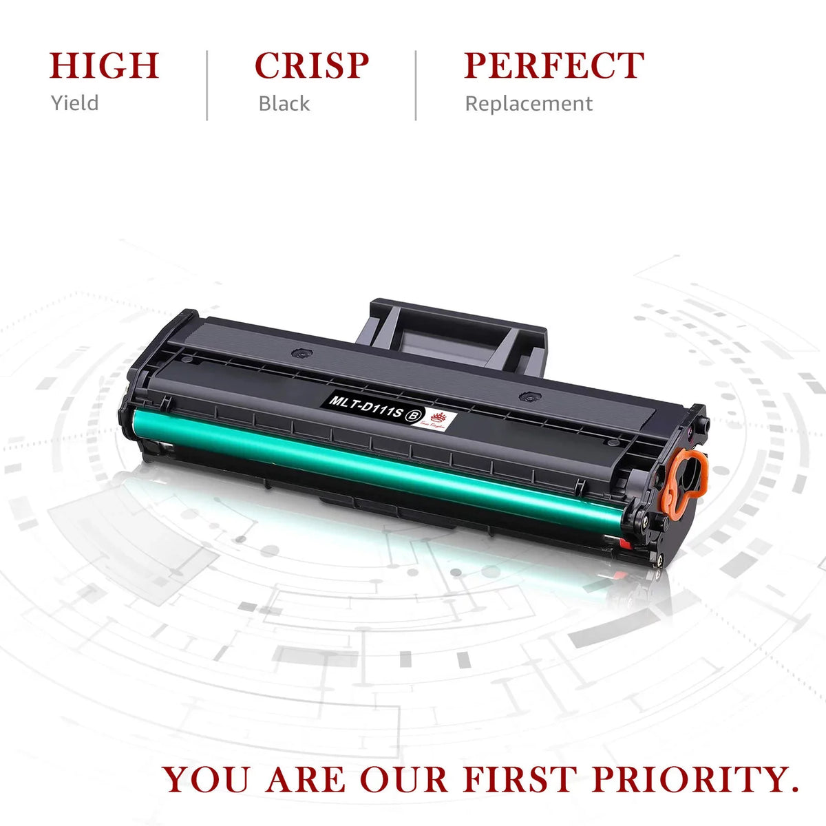 Tonerkingdom 2-Pack suitable Toner Cartridge Replacement With Chip for  MLT-D111S Xpress SL-M2020 M2020W M2022W M2024 M2070W M2070F M2070FW M2026W Printer Ink (Black)