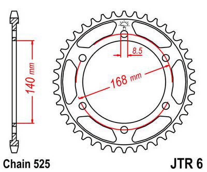 Front & Rear Sproket Kit for  F800 GS-JTR6.42 for 8.5mm bolts-K72 08-16 JT Sprockets