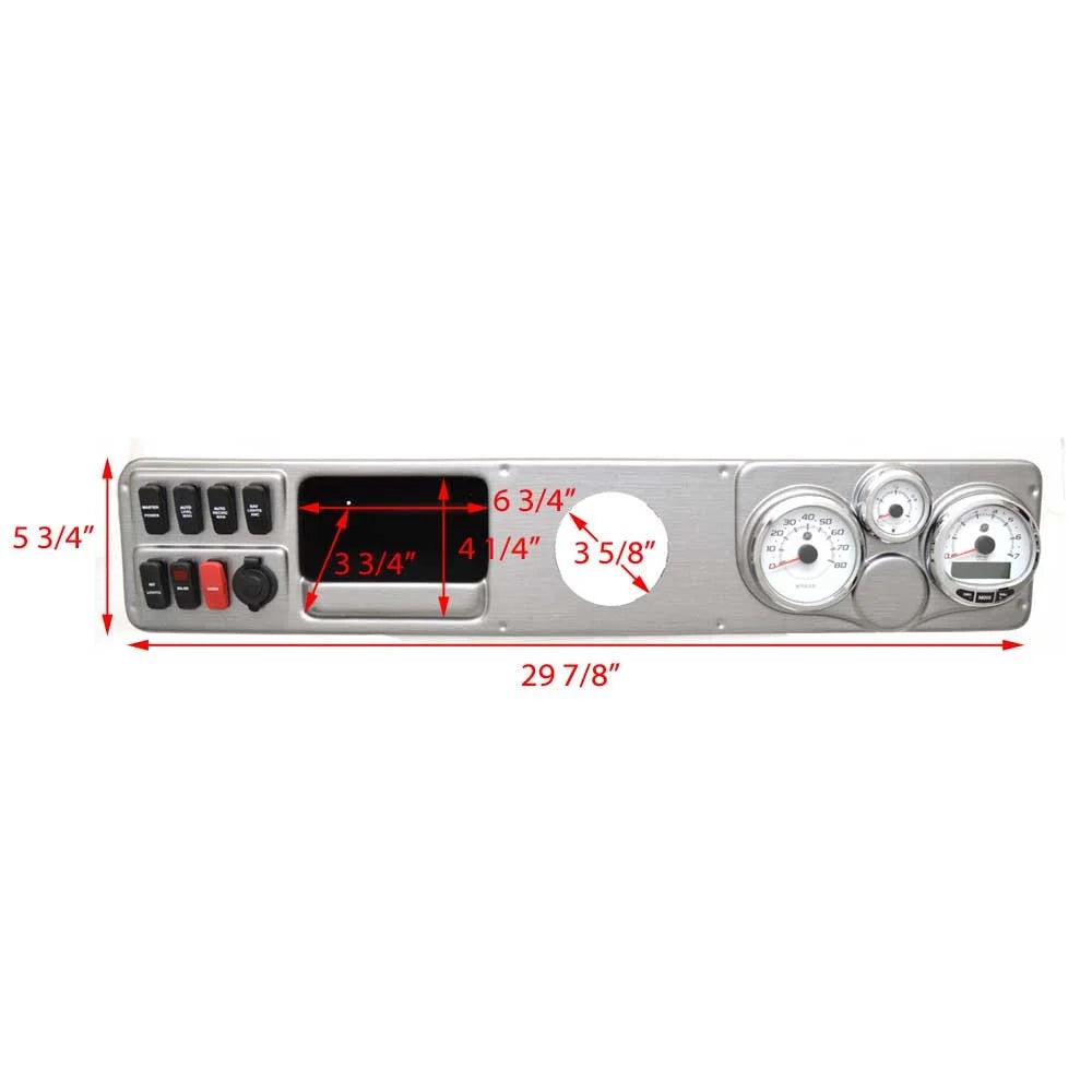 Lund craft Gauge Panel 2249305 | Mercury Smartcraft 29 7/8 x 5 3/4 Inch