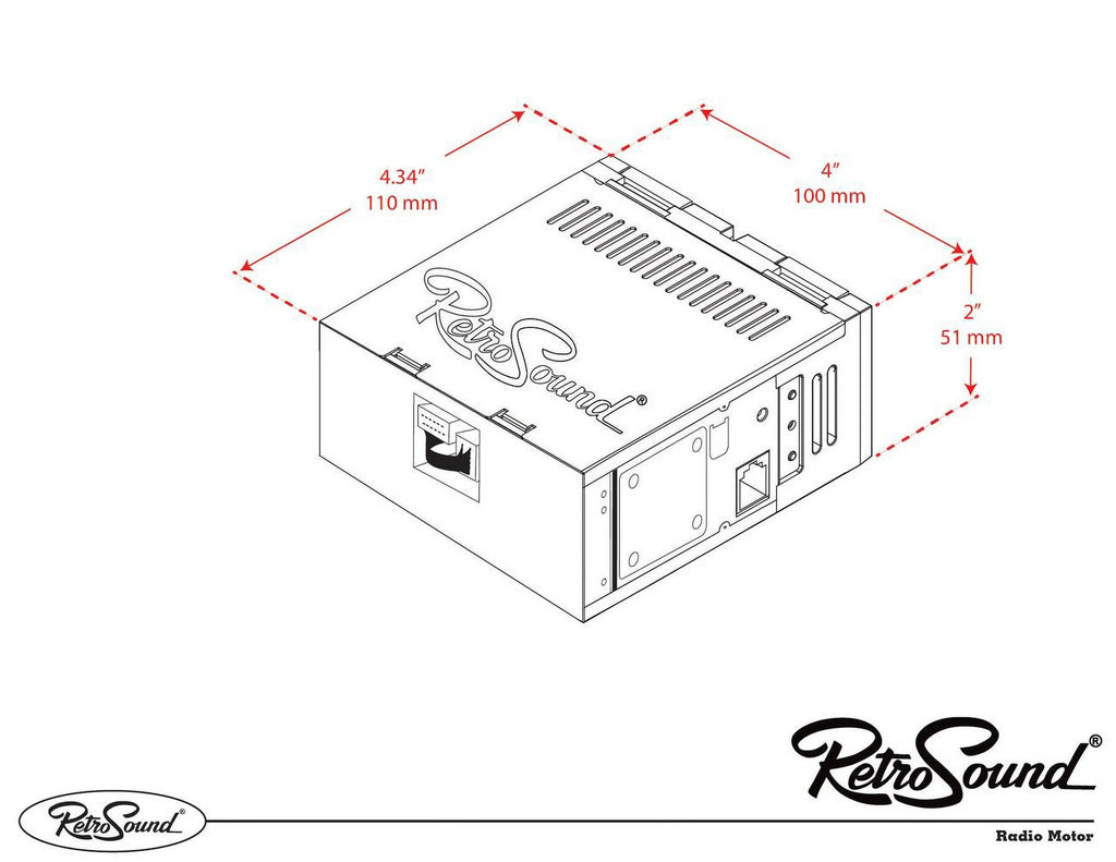 RetroRadio suitable with 1977-79  Ranchero Features Include Bluetooth, AUX, AM/FM LABC-M1-121-55P-75PF4