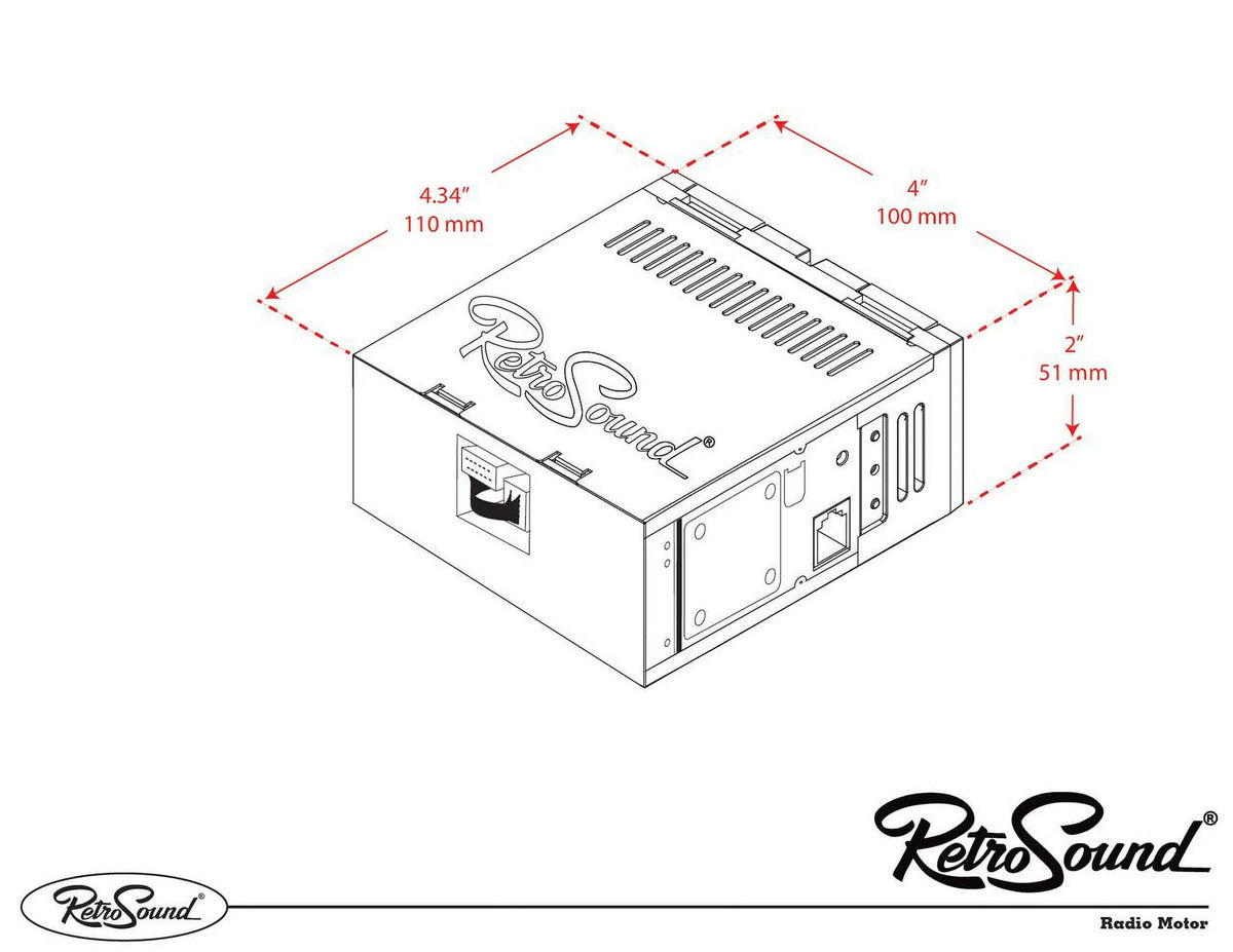 RetroRadio suitable with 1977-79  Ranchero Features Include Bluetooth, AUX, AM/FM LABC-M1-121-55P-75PF4