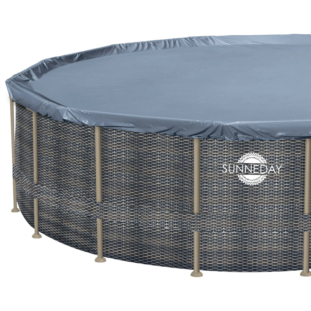Round x 52 in.. Sunneday Oasis Rattan Soft-sided 18 ft