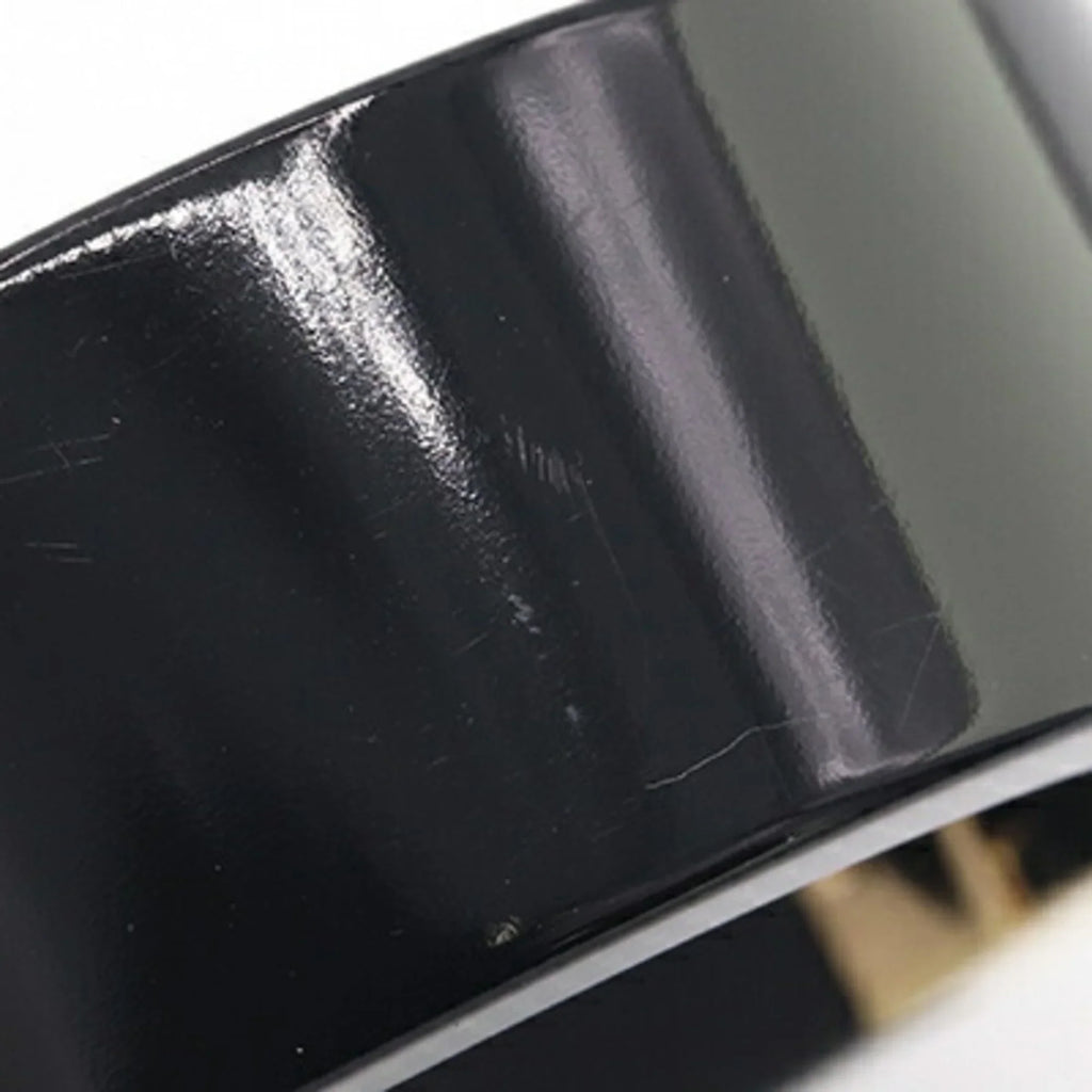 Pre-Owned Miu Miu Miu Bangle Bracelet 5IB448 Black White Plex Metal Women's MIUMIU (Good)