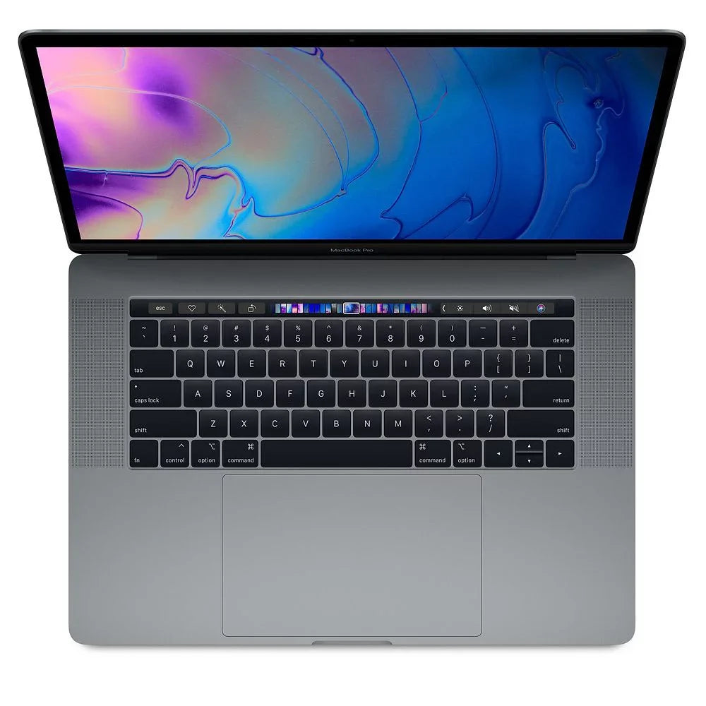 A Grade Macbook Pro 15.4-inch (Retina, Space Gray, Touch Bar) 2.9Ghz 6-Core i9 (Mid 2018) MR942LL/A 64GB SSD 32GB Memory 2880x1800 Display Mac OS Sierra Power Adapter Included