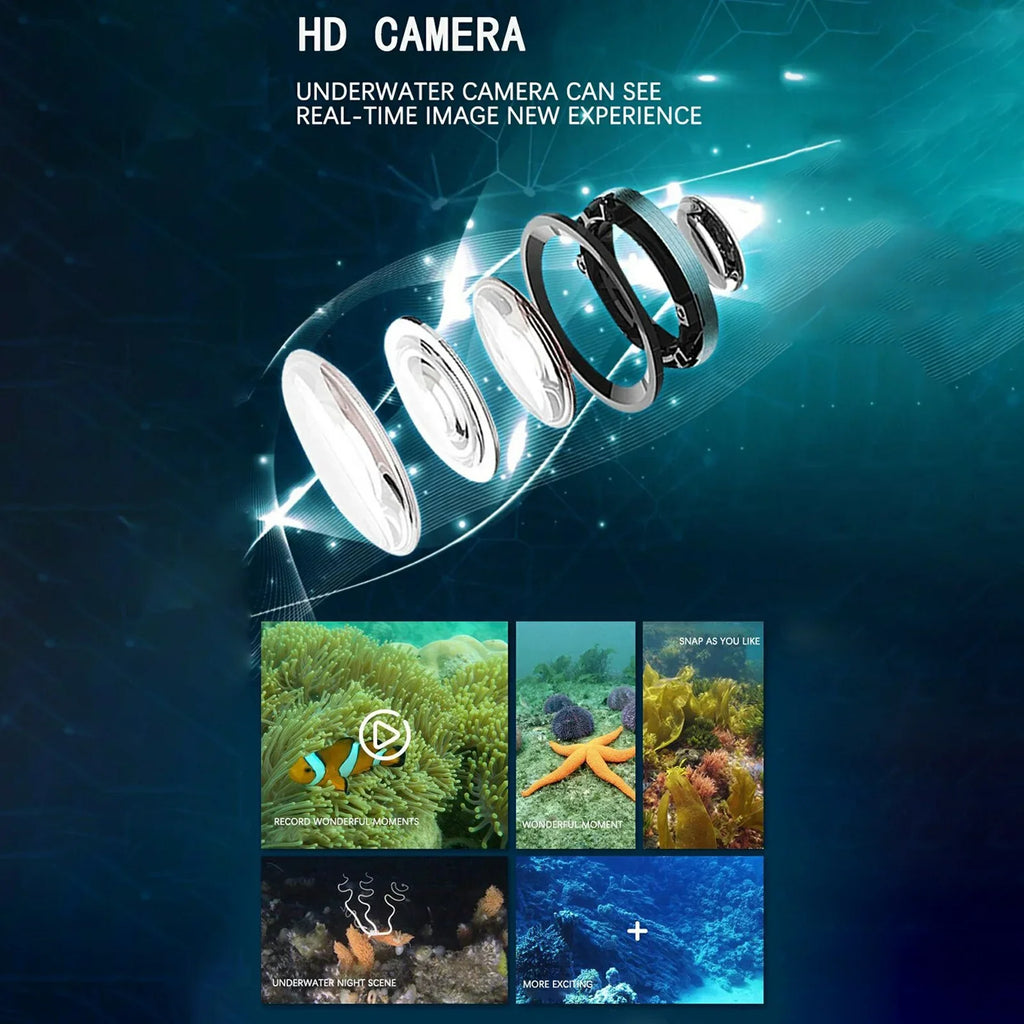 Anself WiFi Remote Control vessel with Underwater Camera Black