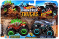 Hot Wheels Monster Trucks Motosaurus vs Mega-Wrex 1:64 Scale Demolition Doubles 2-Pack