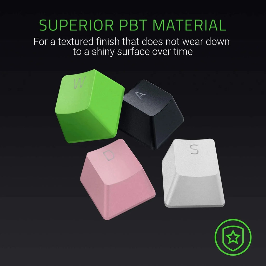 Doubleshot PBT Keycap Upgrade Set for Mechanical & Optical Keyboards: suitable with Standard 104/105 US and UK layouts - Classic Black