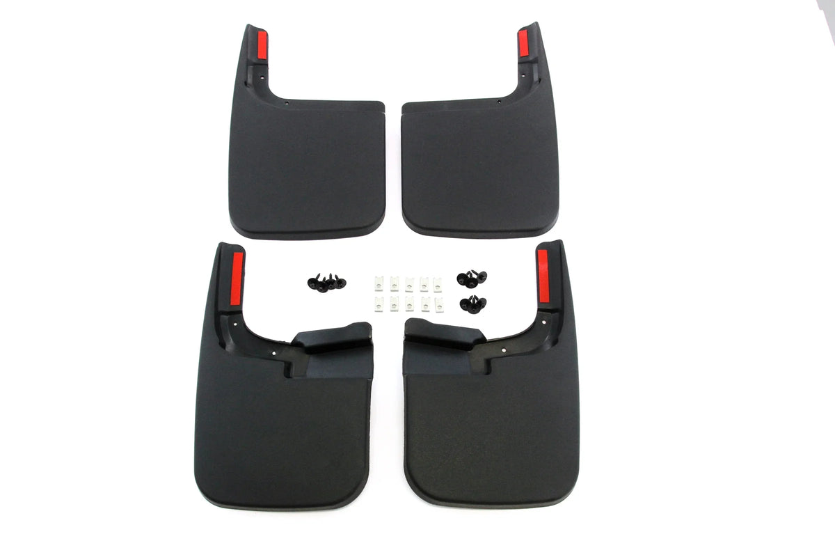 Red Hound Auto suitable with  (2017-2020 F-250 F-350 Super Duty) Mud Flaps Splash Guards Front and Rear Molded 4pc Full Set (for Vehicles Without Fender Trim)