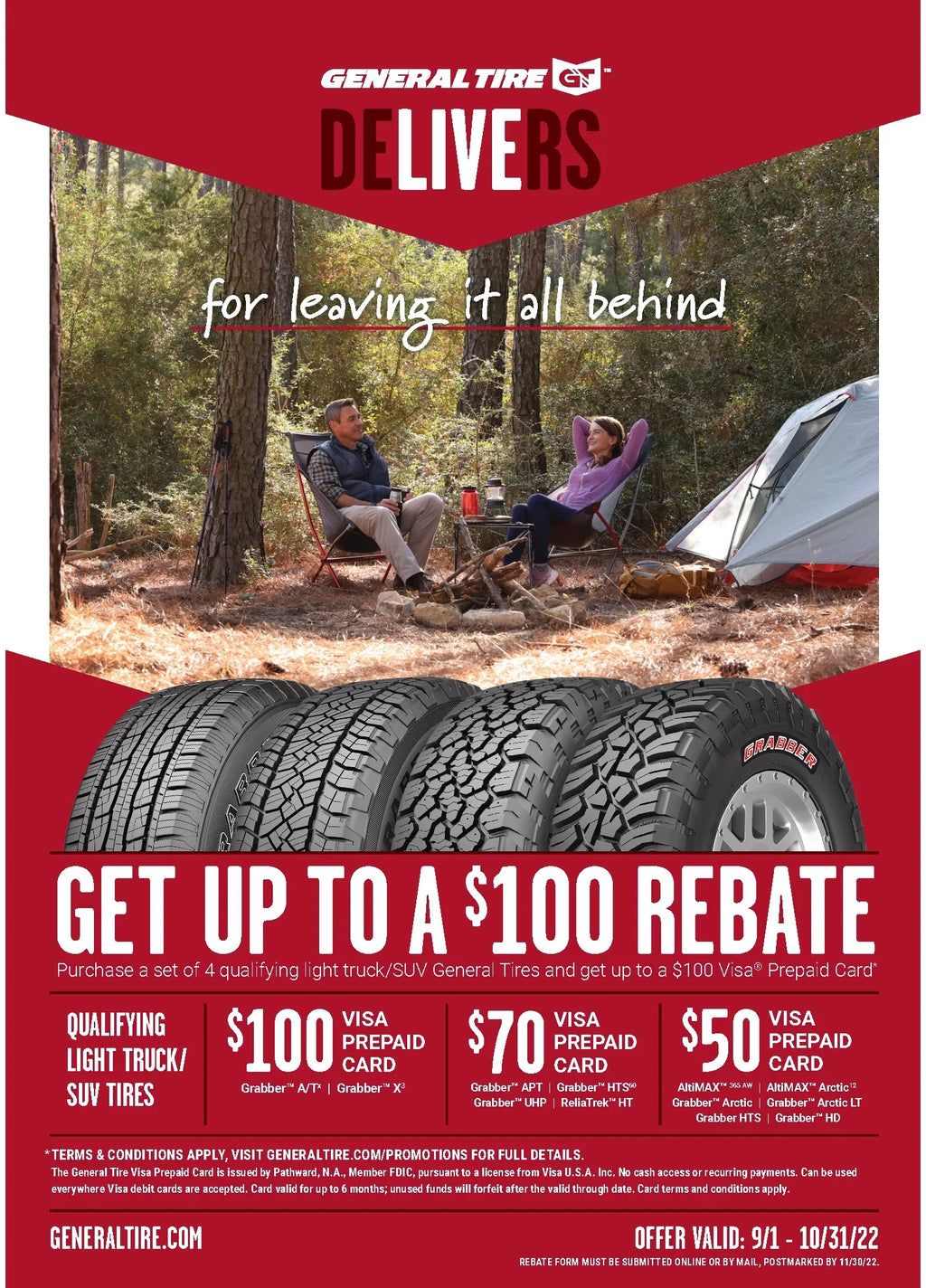 General Grabber A/T X 245/75R16 120 S Tire Fits: 2015  Tacoma TRD Pro, 1995-2002 Chevrolet Tahoe LT