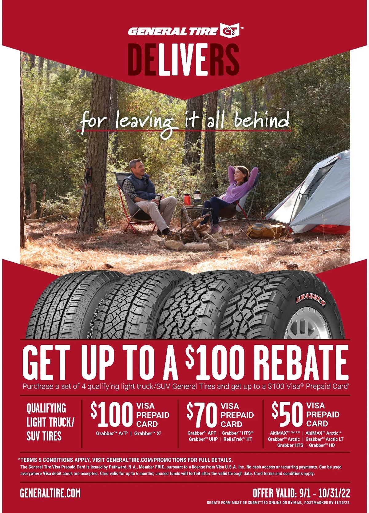 General Grabber A/T X 245/75R16 120 S Tire Fits: 2015  Tacoma TRD Pro, 1995-2002 Chevrolet Tahoe LT