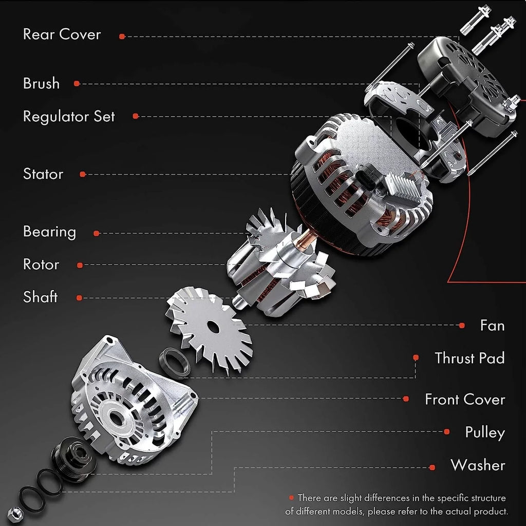 A-Premium Alternator matching with Isuzu Trooper 2000-2002 & Acura SLX 1999, V6 3.5L, 90Amp 12Volt CW 6-Groove Clutch Pulley