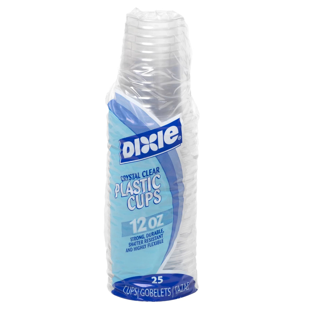 Plastic Cold Cups by GP PRO (Georgia-Pacific), Clear, 20 Sleeves of 25 Cups (500 Cups Total). Dixie® (CP12DX) 12 oz