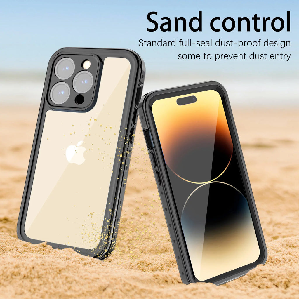SaniMore for iPhone 14 Pro Max 6.7" 2022 Case with Built-in Screen Protector Dustproof Strong Drop protected Full Body Protective Waterproof wrap for iPhone 14 Por Max 6.7 2022, Clear