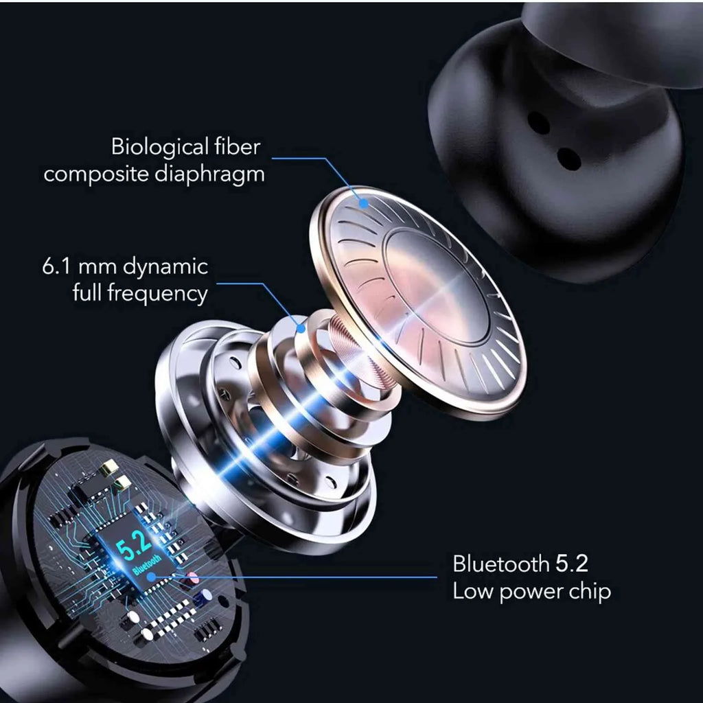UrbanX True Wireless Bluetooth Earbuds + Charging Case, Black, Dual Connect, IPX5 aqua Resistance, Bluetooth 5.2 Connection, Balanced, Bass Boost appropriate with Doogee S88 Plus