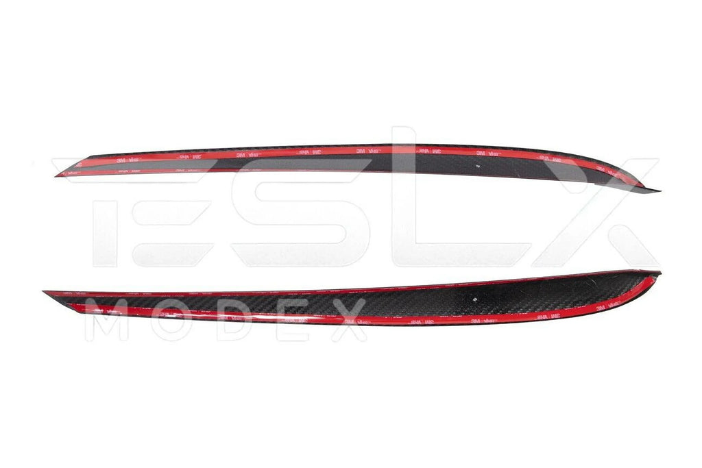 Replacement For 2020-2023 TESLA Model 3 & 2020-Up Model Y Factory Style CARBON FIBER Interior Front Door Trim Panel wrap Pair