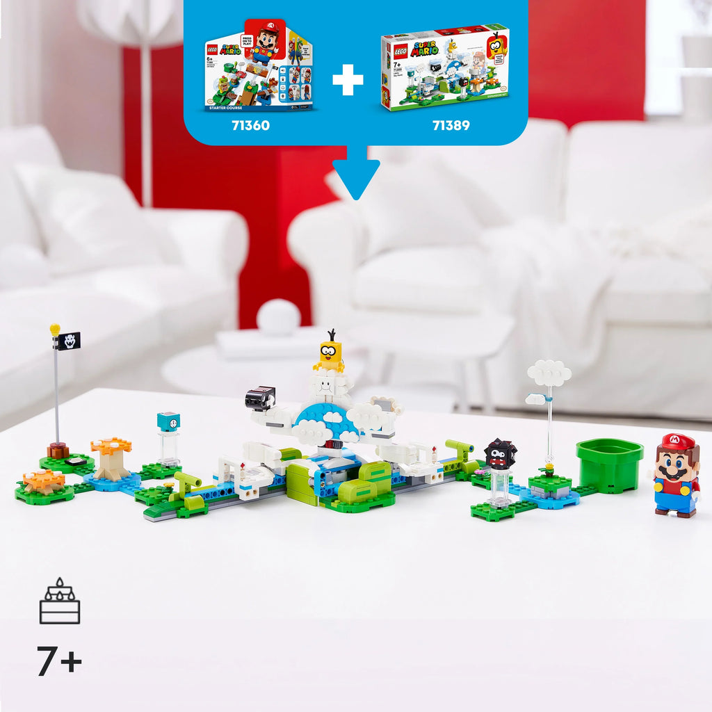 LEGO Super Mario Lakitu Sky World Expansion Set 71389 Building Toy Playset for Kids (484 Pieces)