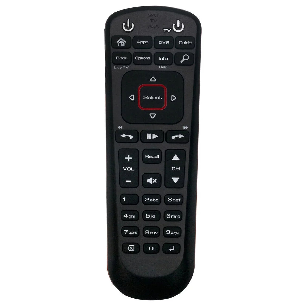 New Replaced Remote Control for Dish 52.0 Satellite Receiver w SAT TV AUX Mode