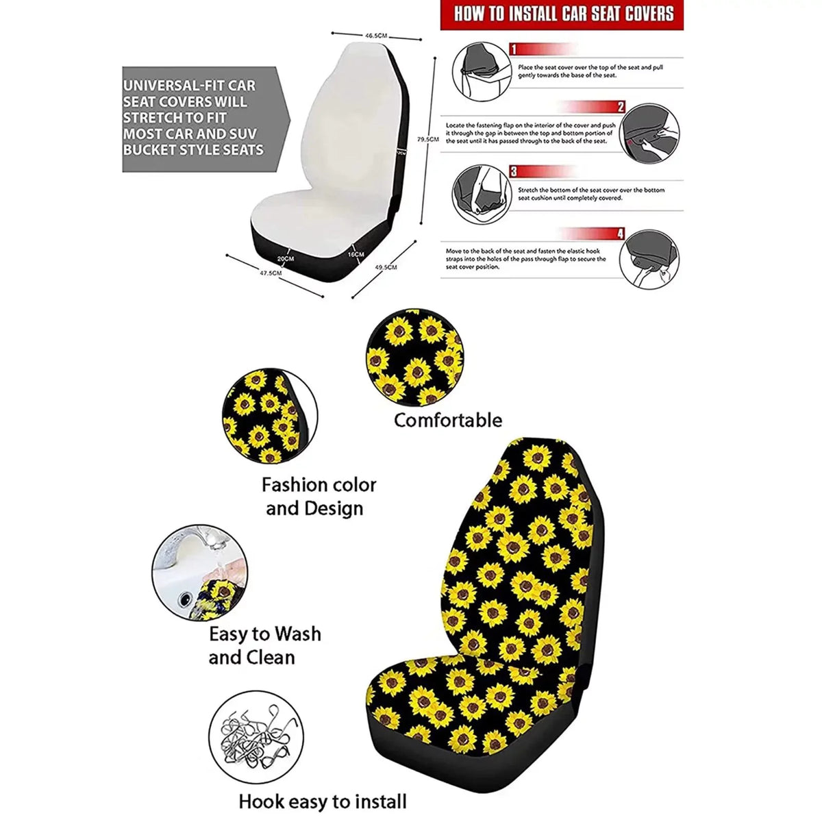 Binienty Car Seat shield for Carseat SUV Van Auto Interior Accessories,Center Console Pad,Front Back Seat Protector wrap,Steering Wheel Pad,Armrest protector,8pcs Running Horse Western Aztec Design