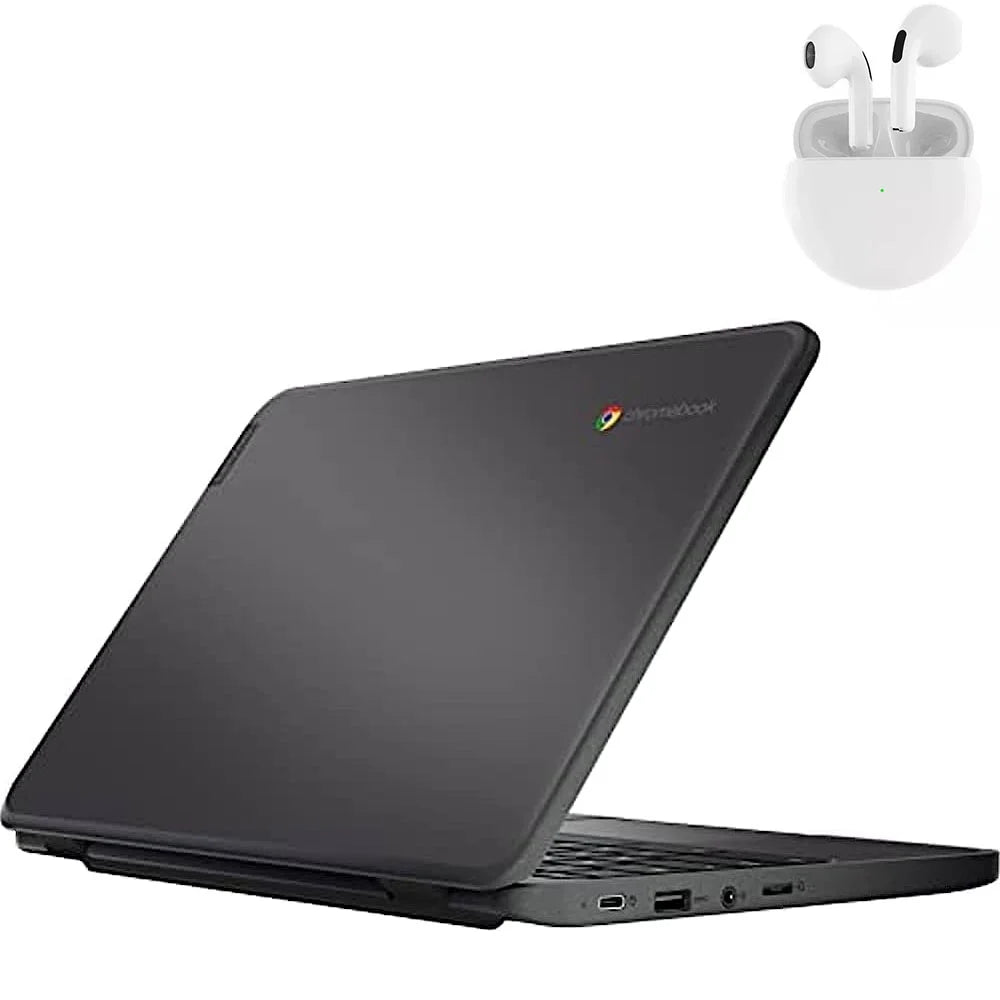 PreOwned  100e Laptop 11.6"  Processor 4GB RAM 64GB SSD Windows 10 Pro with Wireless Earbuds (scratch and dent)