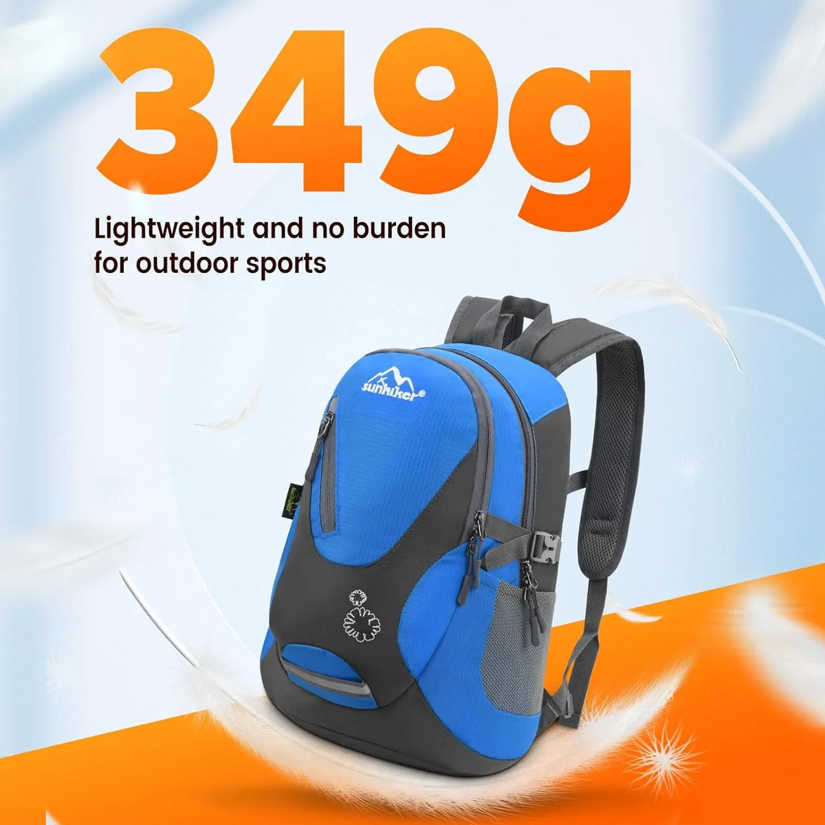 sunhiker Cycling Hiking Backpack aqua immune Travel Backpack Lightweight SMALL Daypack M0714 Small Blue