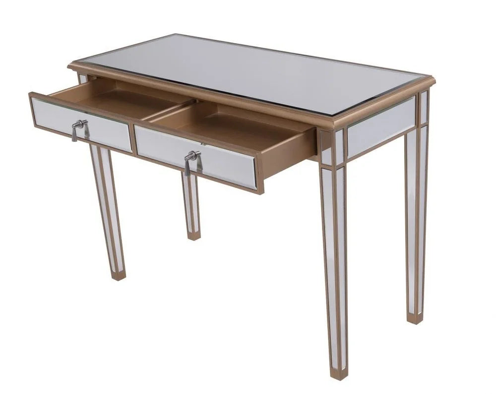 in Gold paint. x 31 in. x 18 in. 2 Drawers Dressing table 42 in
