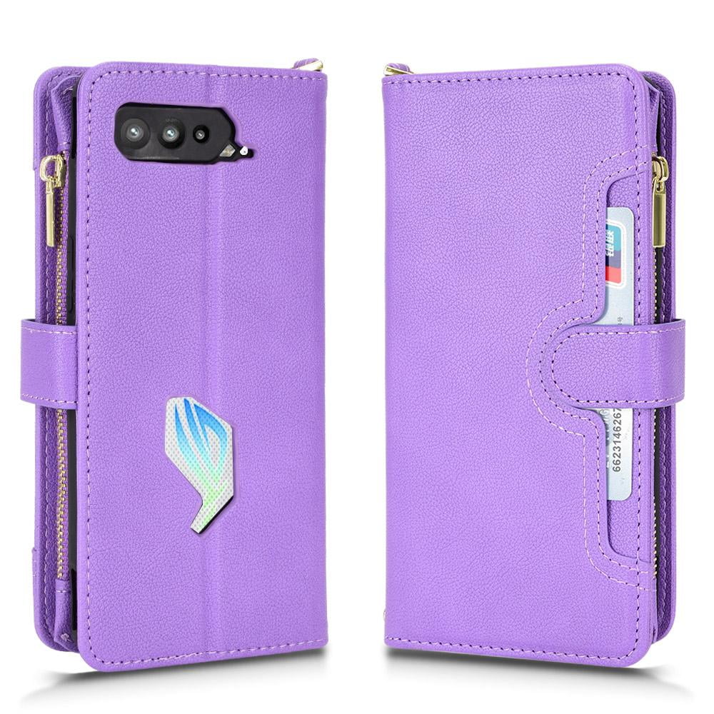 Case for  ROG Phone 5 Magnetic PU Leather Flip Leather protector Zipper Wallet Card Holder