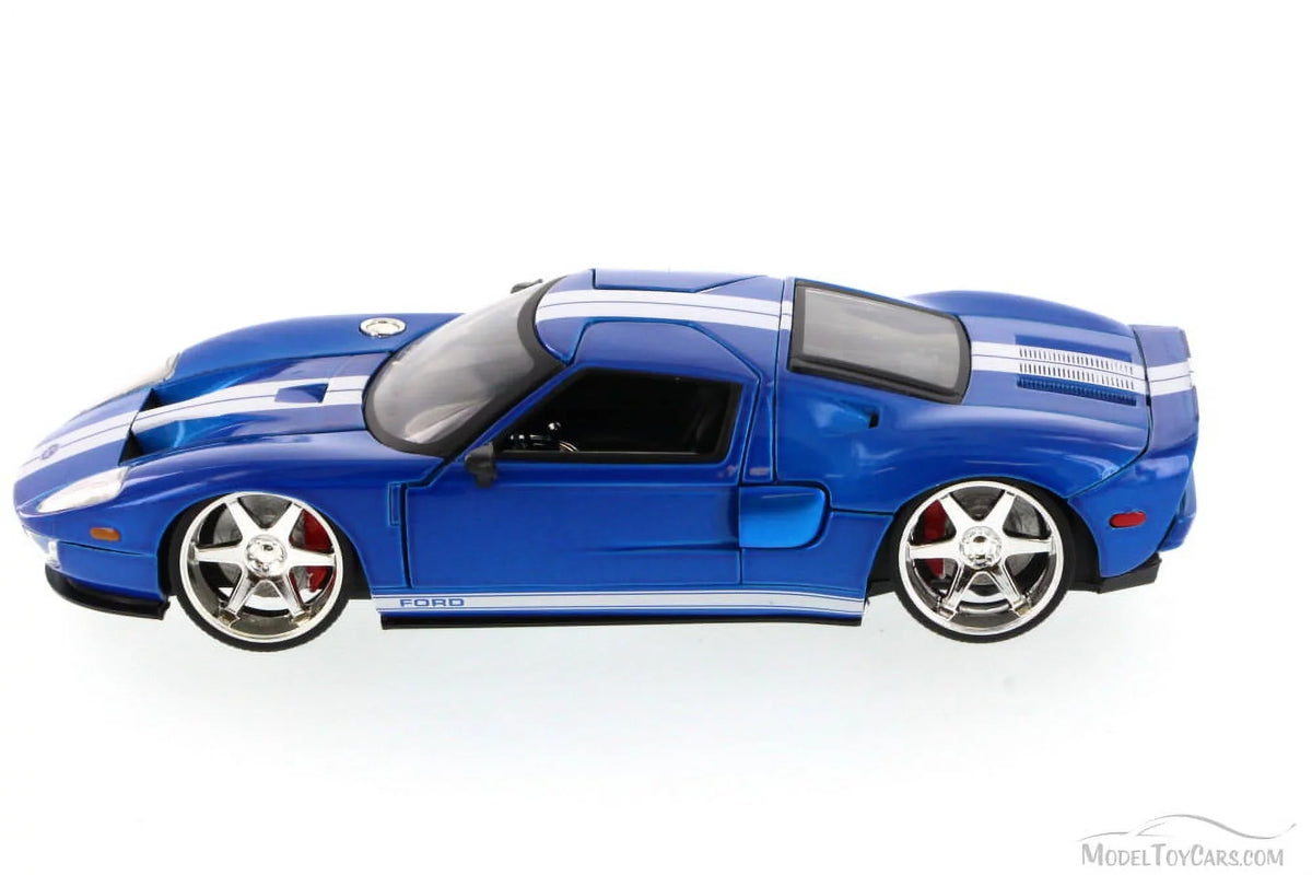 GT Blue with White Stripes \Fast & Furious 7\" (2015) Movie 1/24 Diecast Model Car by Jada"