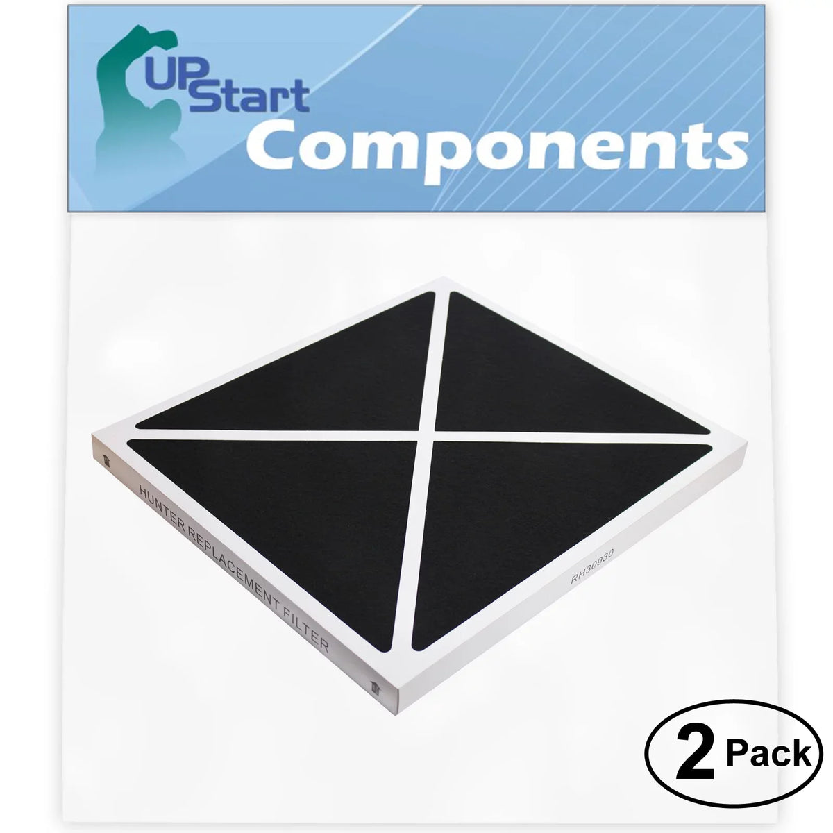 2-Pack Replacement for Hunter 30253 Air Purifier Filter - appropriate with Hunter 30930 Air Filter