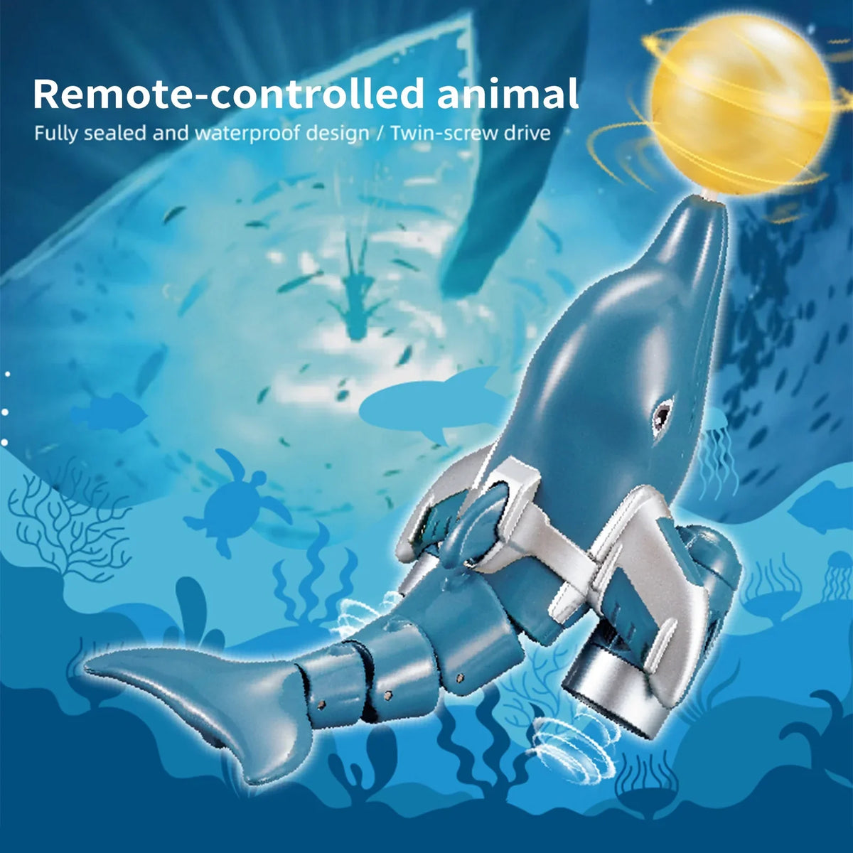 Remote  ship,Demo Head liquid Waterproof Animal craft Remote moisture Remote craft Head Ball Head Click aqua Dolphin Toy Kids Pool ship Waterproof /one Animal River Pool Toy Kids