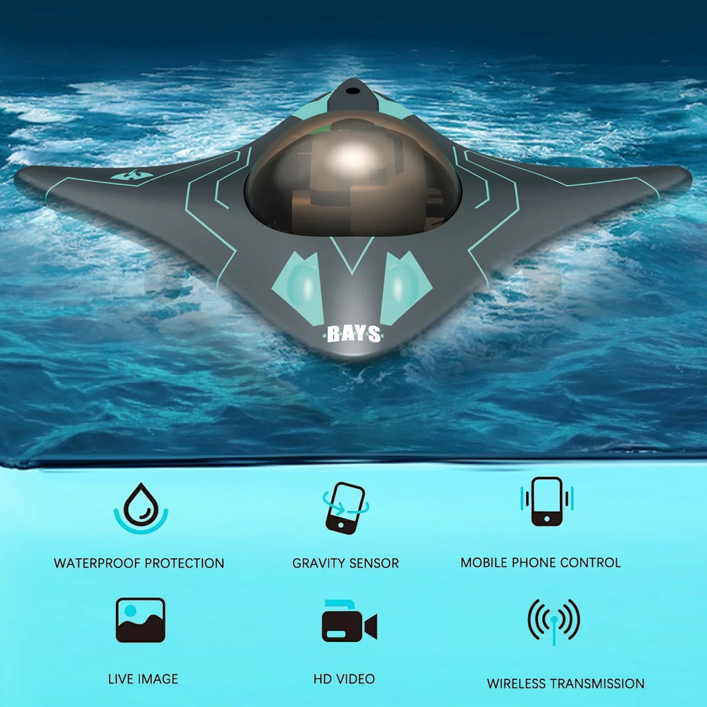 Anself WiFi Remote Control vessel with Underwater Camera Black