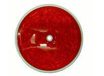 Reflector - Center Hole Mount - Red (400 Pack). Cortina 13-099-32 3-3/8" Dia