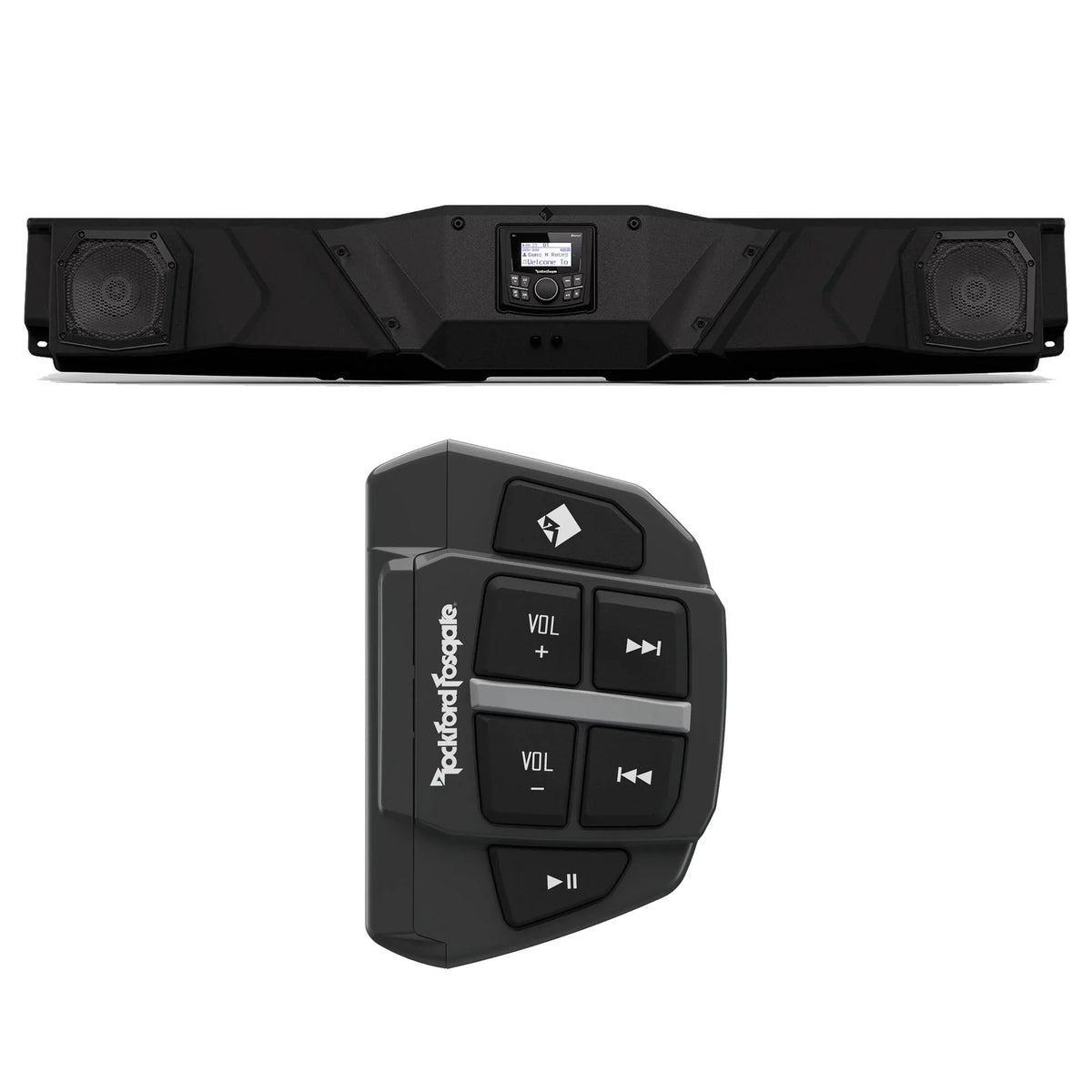 Rockford Fosgate Rockford Fosgate DEFEND17-STG1 Audio Roof System appropriate with Select 2017+ Can-Am Defender Models & PMX-BTUR Universal Bluetooth Remote Controller