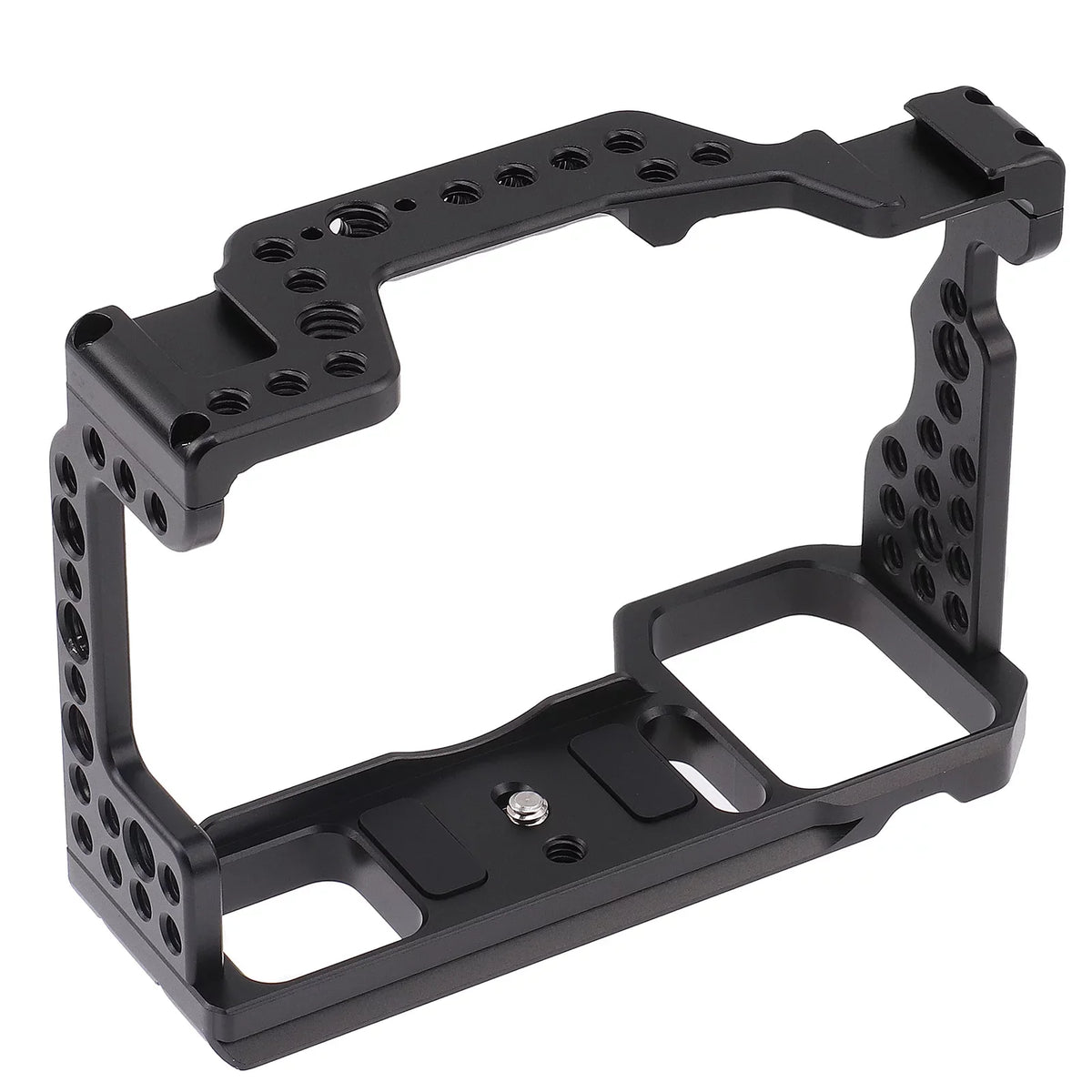 Htovila Camera Cage Aluminum Alloy Video Cage Replacement for  A7M3 A7R3 A9 Mirrorless Camera with Cold Shoe Mount 1/4 Inch & 3/8 Inch Screw Holes