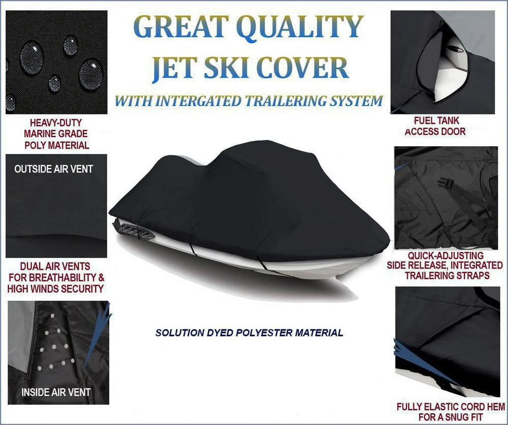 BLACK TOP OF THE LINE JET SKI wrap appropriate for YAMAHA XLT 800 2002 2003 2004 / 1200 2001 2002 2003 2004 2005 JetSki PWC shield