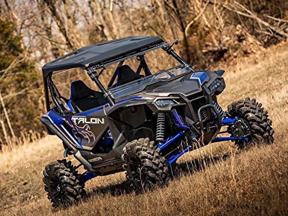 SuperATV Heavy Duty Scratch protected Flip 3|in|1 Windshield for Honda Talon 1000 (2019+) | Hard Coated for Extreme Durability | Designed for Year|Round Riding|FWS-H-TAL-70