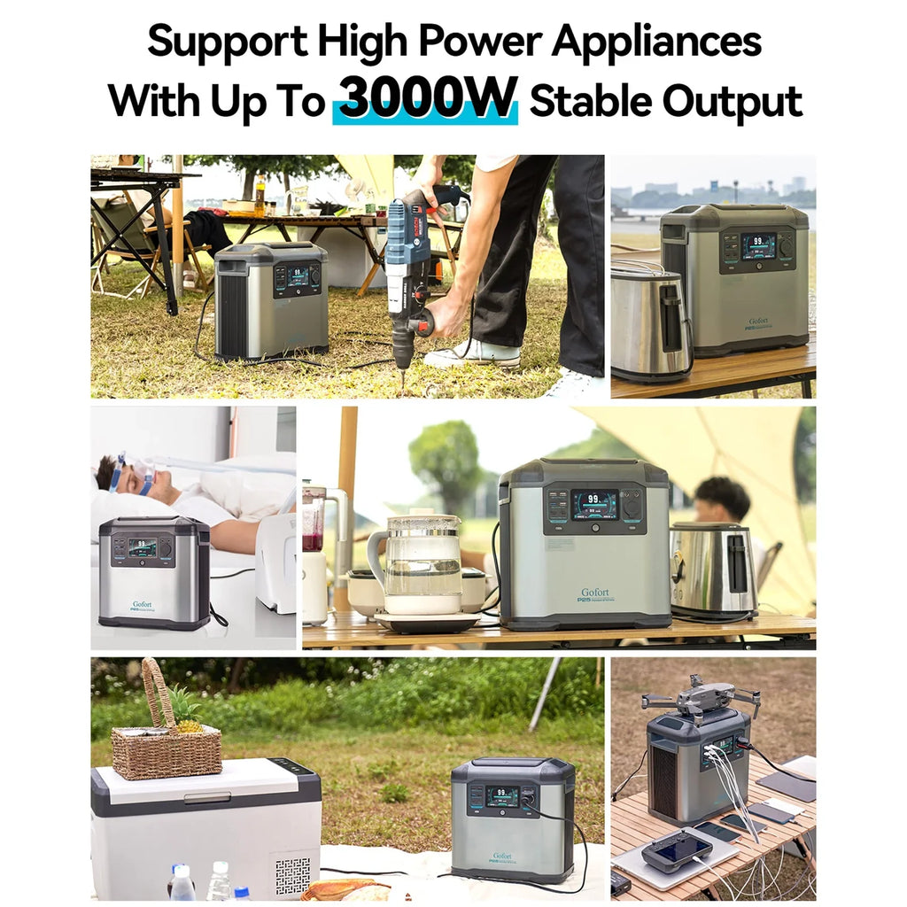 Gofort 2000W Portable Power Station Reliable Solar Generator for Off-Grid Living