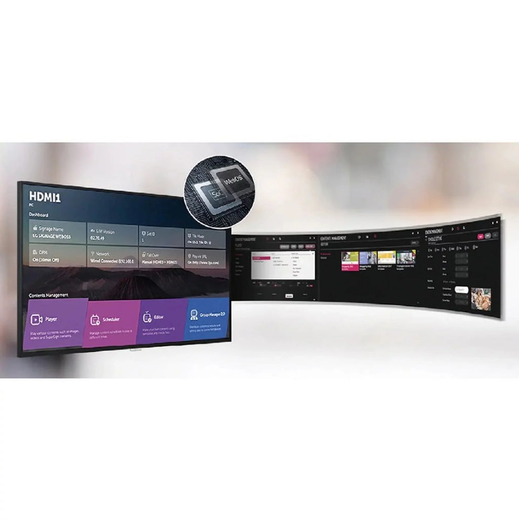 49\" LCD 4K Signage Video Monitor Display, Black