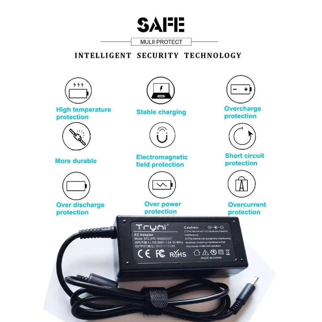 Laptop Charger Power Adapter for  Inspiron 13 7300 13 7391 15 5568 5578 P58F001 15 7579 P58F001 15 7591 P84F001 15 7569 P58F001 2-in-1 Notebook AC Adapter Power Supply Cord New