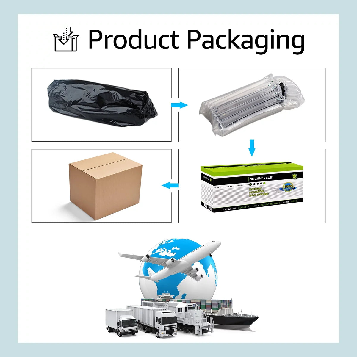 GREENCYCLE 2 Pack suitable for  MLT-D101S 101S Black Toner Cartridge Replacement with ML-2165 ML-2165W SCX-3400 SCX-3405W SCX-3405FW Printer