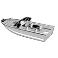 Carver 72318P-10 Styled-to-Fit wrap for Outboard Aluminum V-Hull vessel with Walk-Thru Windshield - 18'6" Length x 100" Width