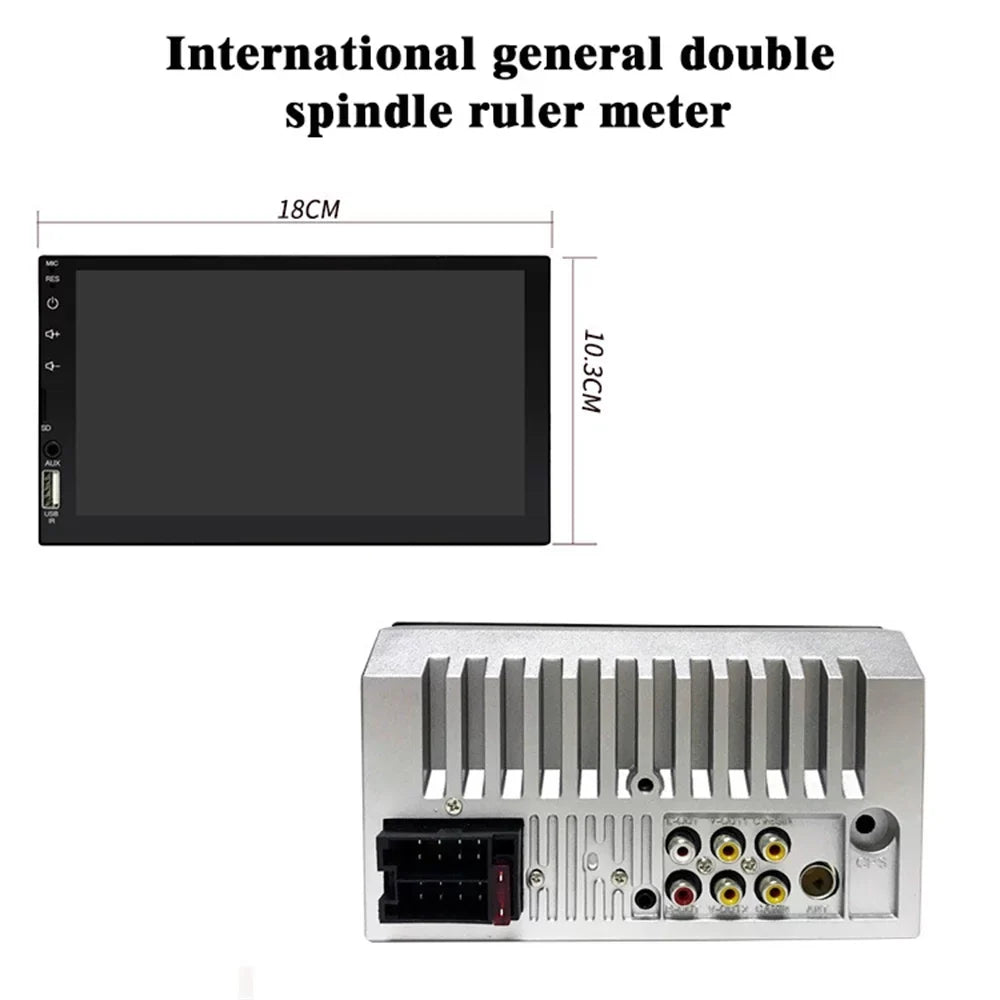 Virwir Car Multimedia Player Bluetooth 7 inch, HD Car Mp5 Player Touch Screen Autoradio with Backup Camera Rear
