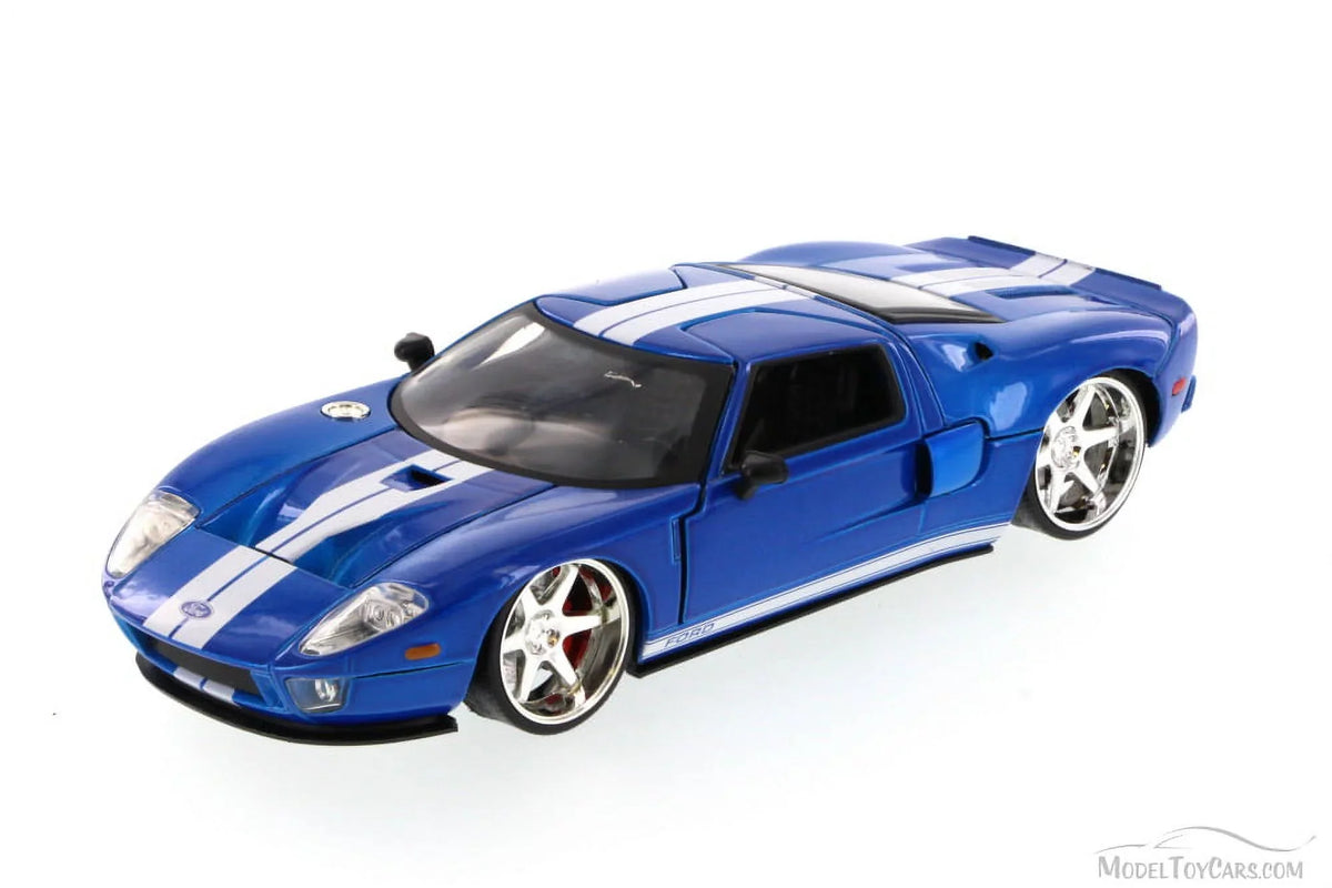 GT Blue with White Stripes \Fast & Furious 7\" (2015) Movie 1/24 Diecast Model Car by Jada"