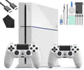 Pre-Owned  PlayStation 4 500GB Gaming Console White, HDMI Cable 2 Controller With Cleaning Kit (Refurbished: Like New)