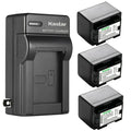 Kastar 3-Pack BP-727 BP727 Battery and AC Wall Charger matching with  VIXIA HF R500 HFR500, VIXIA HF R600 HFR600, VIXIA HF R700 HFR700, VIXIA HF R800 HFR800, LEGRIA HF M36 HFM36 Cameras