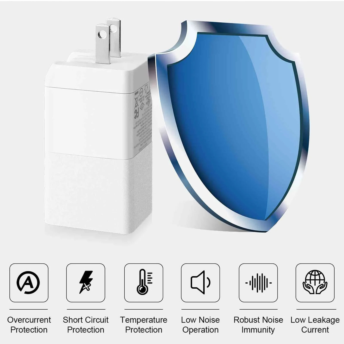 UrbanX 65W Fast Travel Charger with 3 Ports USB & Dual USB-C High-Speed Charging matching with Ulefone Power Armor 16 Pro/Armor 15/Power Armor 14 Pro/Power Armor 14/Armor 12 5G, iPhone,