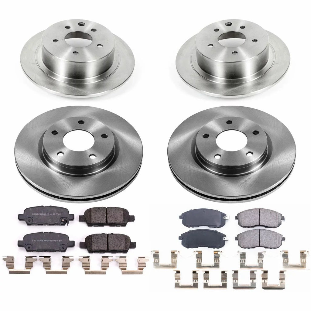 Power Stop Front and Rear Stock Replacement Brake Pad and Rotor Kit KOE8359 Fits 2019 Nissan Sentra
