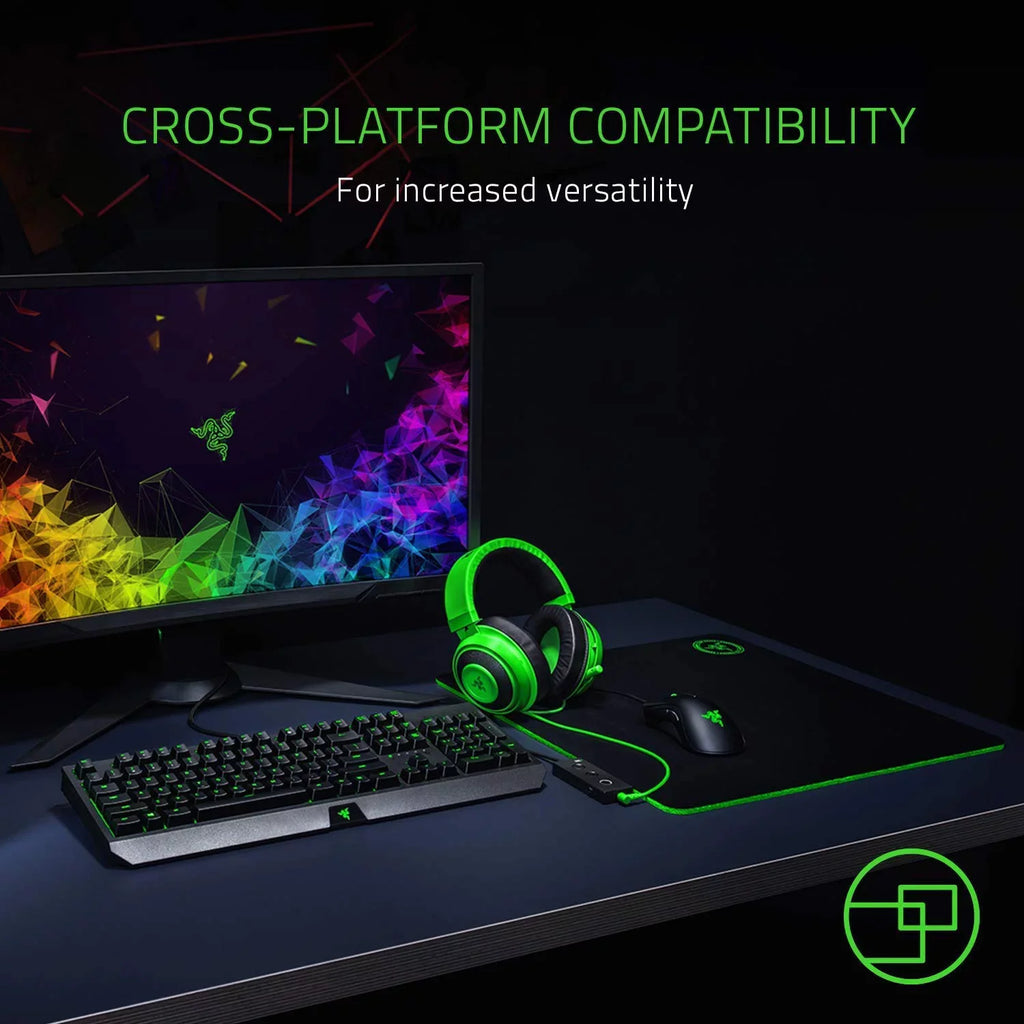 Kraken Tournament Edition: THX Spatial Audio - Full Audio Control - Cooling Gel-Infused Ear Cushions - Gaming Headset Works with PC, PS4, Xbox One, Switch, Mobile Devices - Green